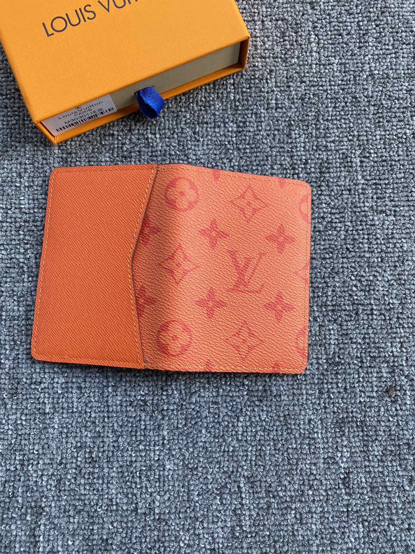 Front view of a stylish leather card case