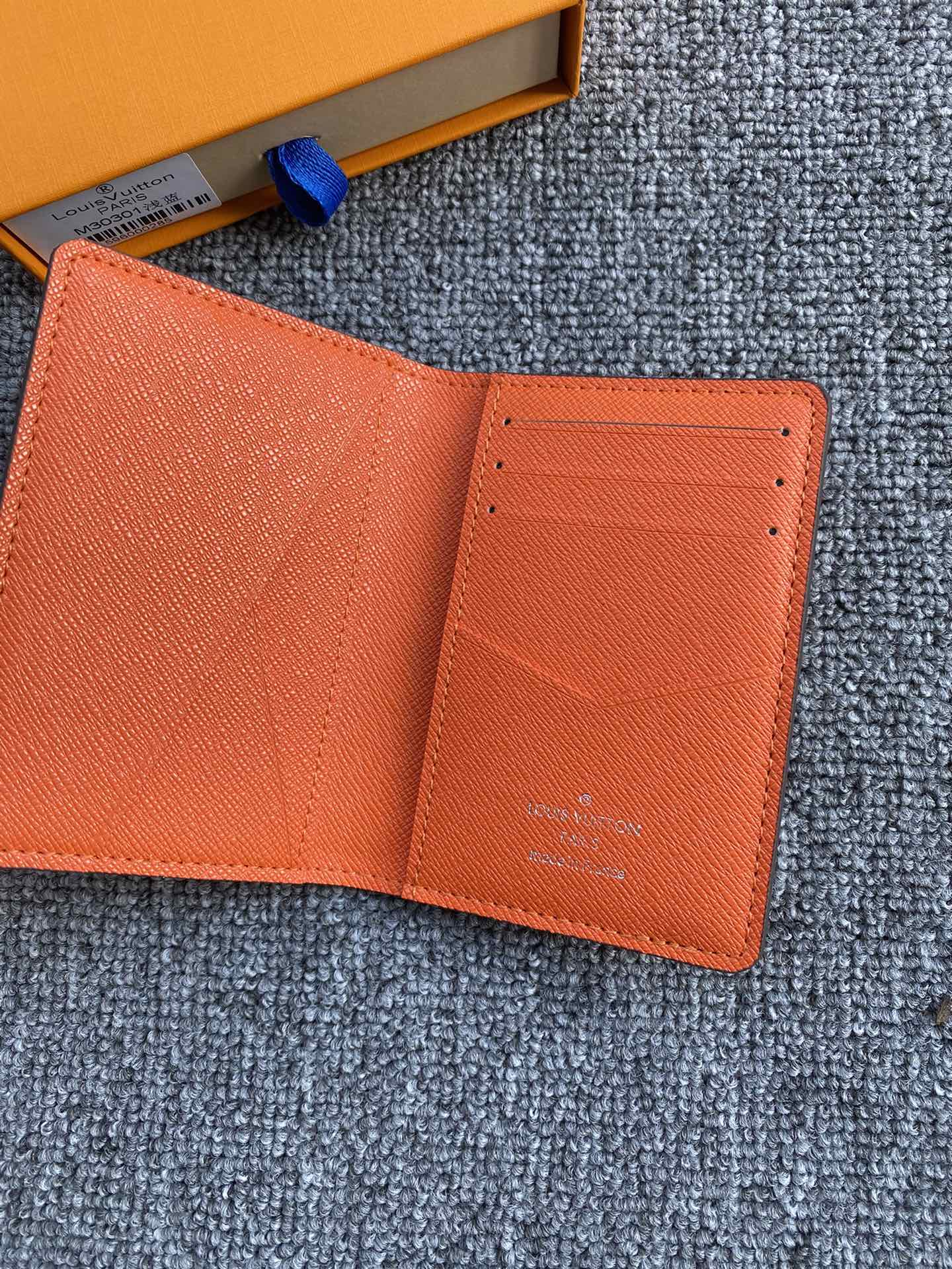 Card case in a person's hand