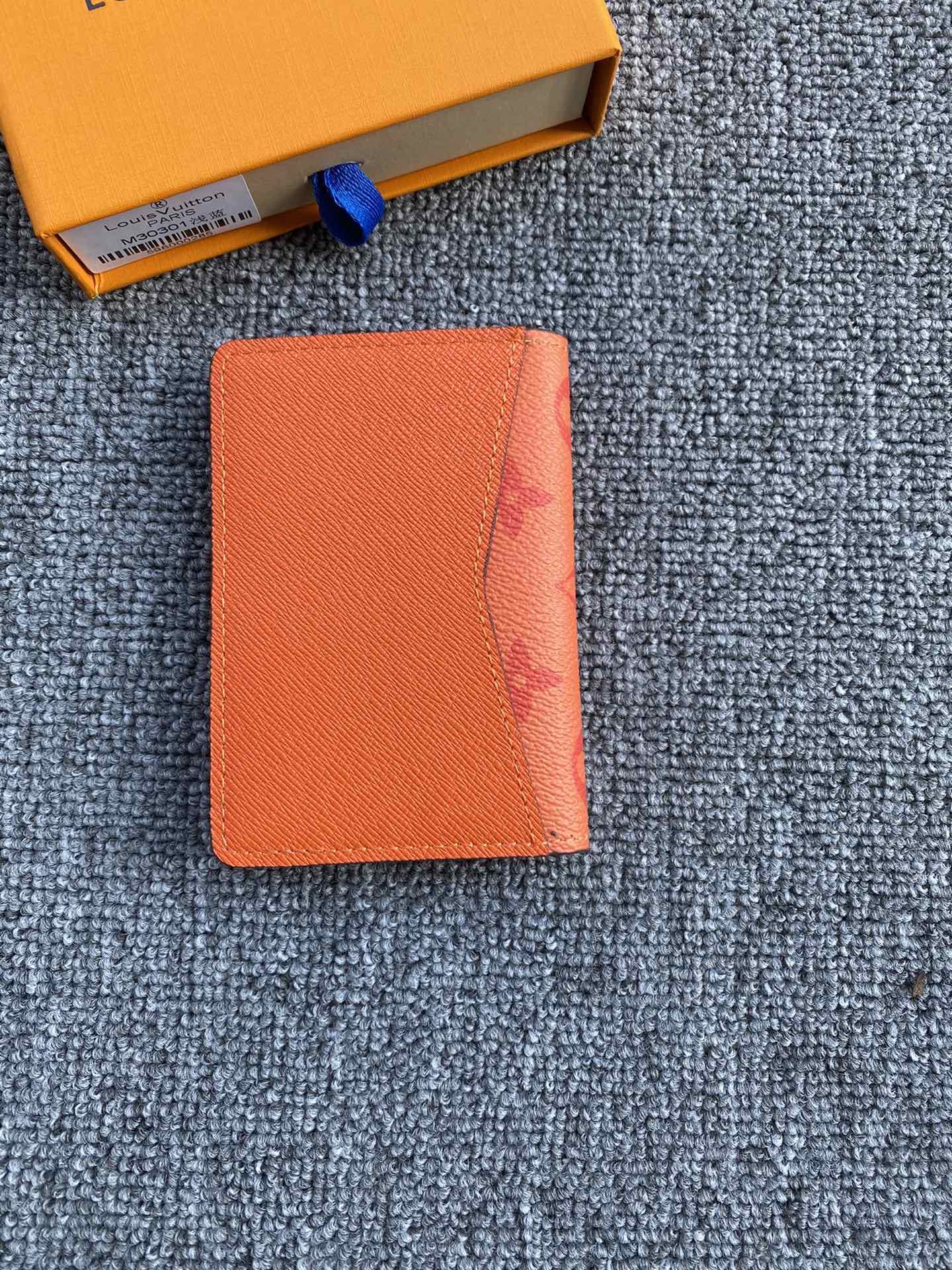 Back view of a stylish leather card case