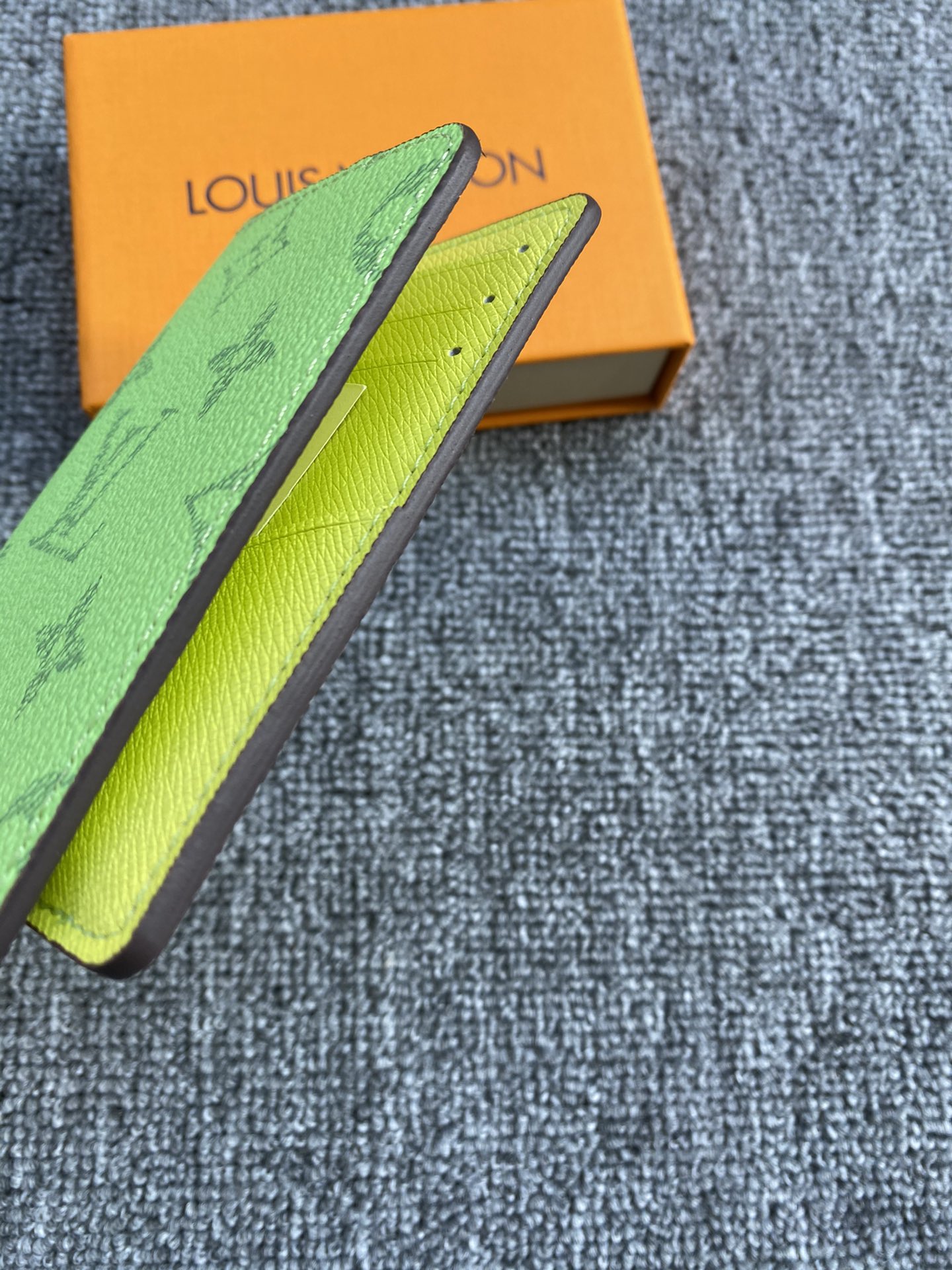 Leather card holder in pocket