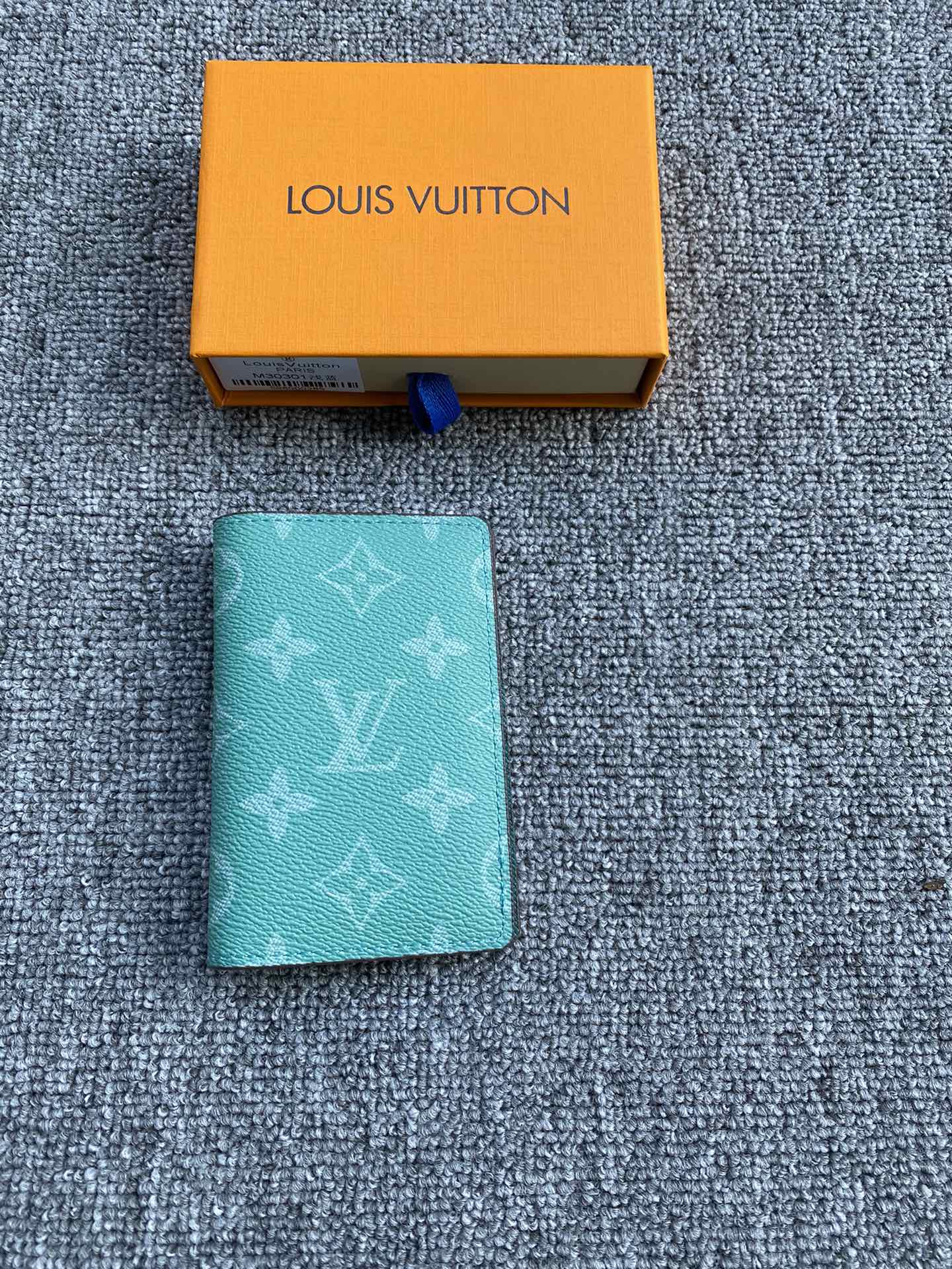 Luxury leather card case open showing card slots