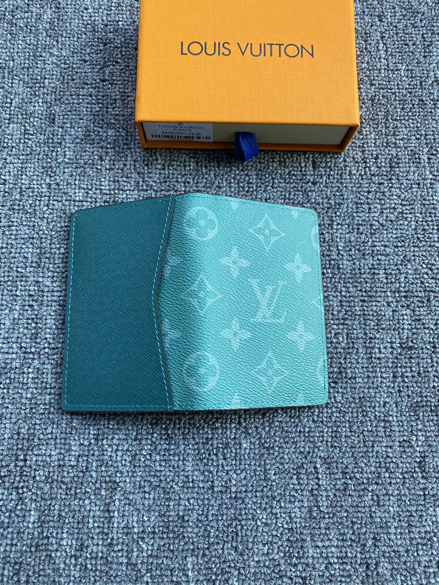 Luxury leather card case front view