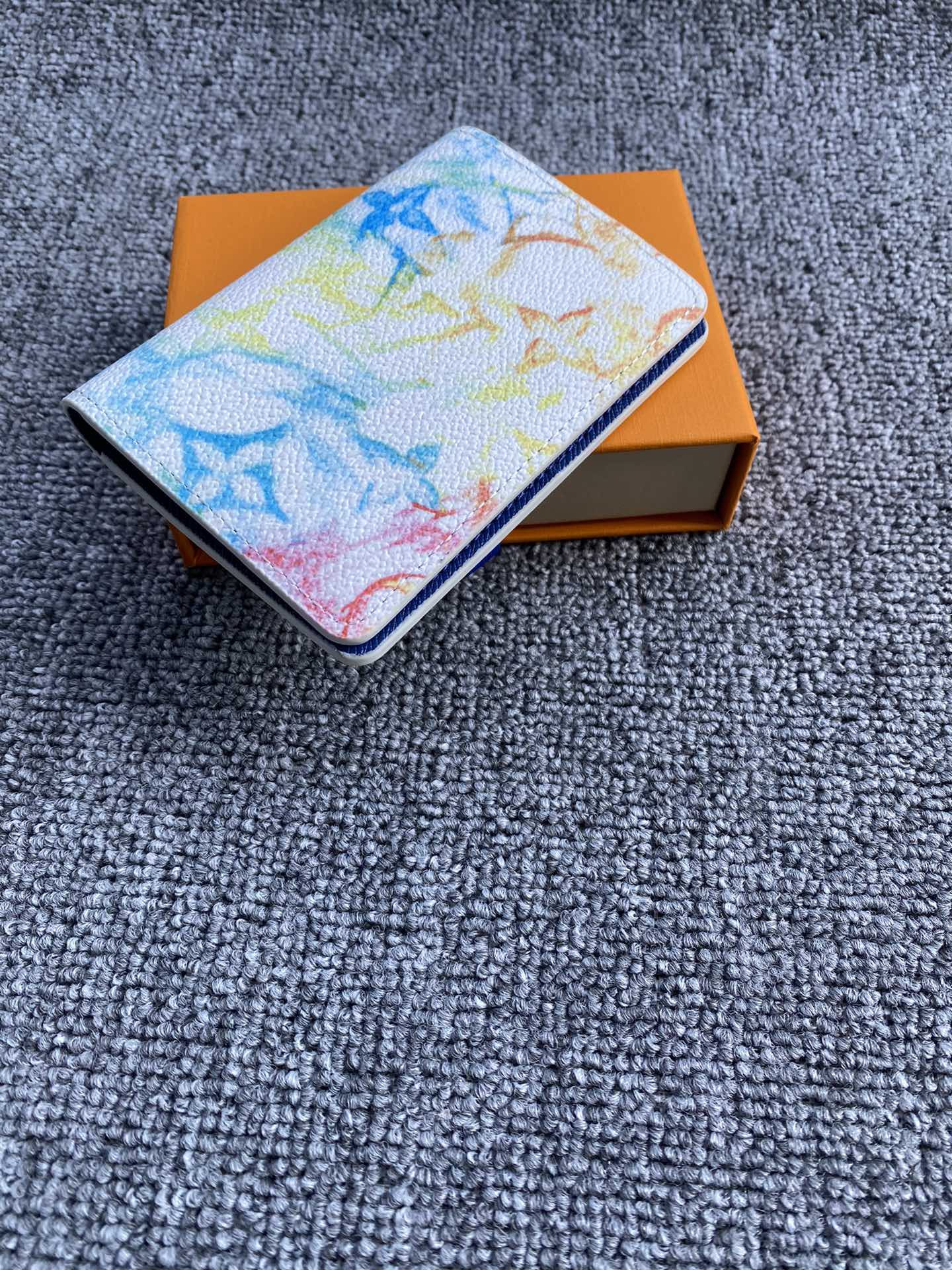 Elegant leather card holder close-up