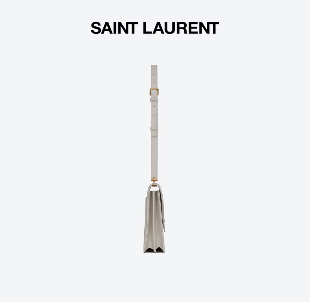 Saint laurent Ysl Gaby绗缝纹路信封斜挎包 668863白色