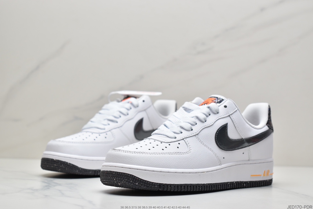 150 耐克Nike Air Force 1 Low 白黑银 空军一号低帮百搭休闲运动板鞋DB1558-100