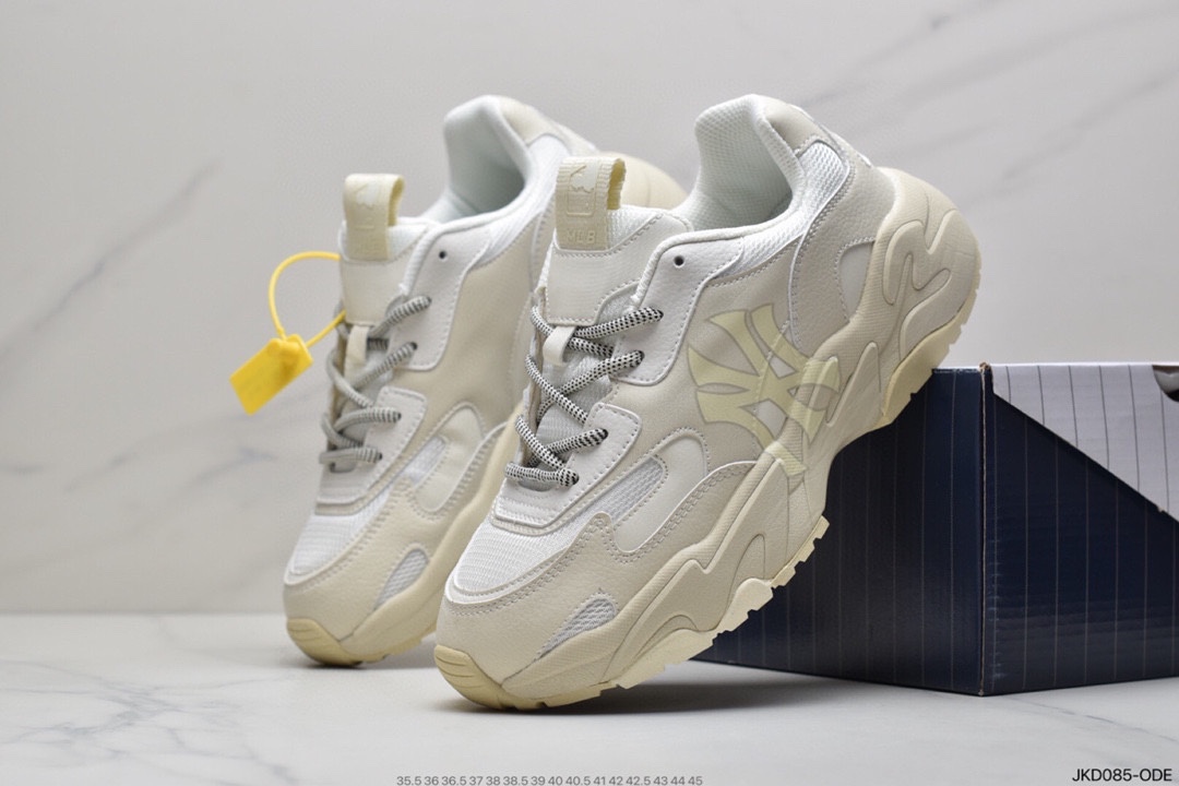 160 韩国SS19限定发售NY美国榄球洋基队限定 x MLB Big Ball Chunky A Running厚底慢跑鞋