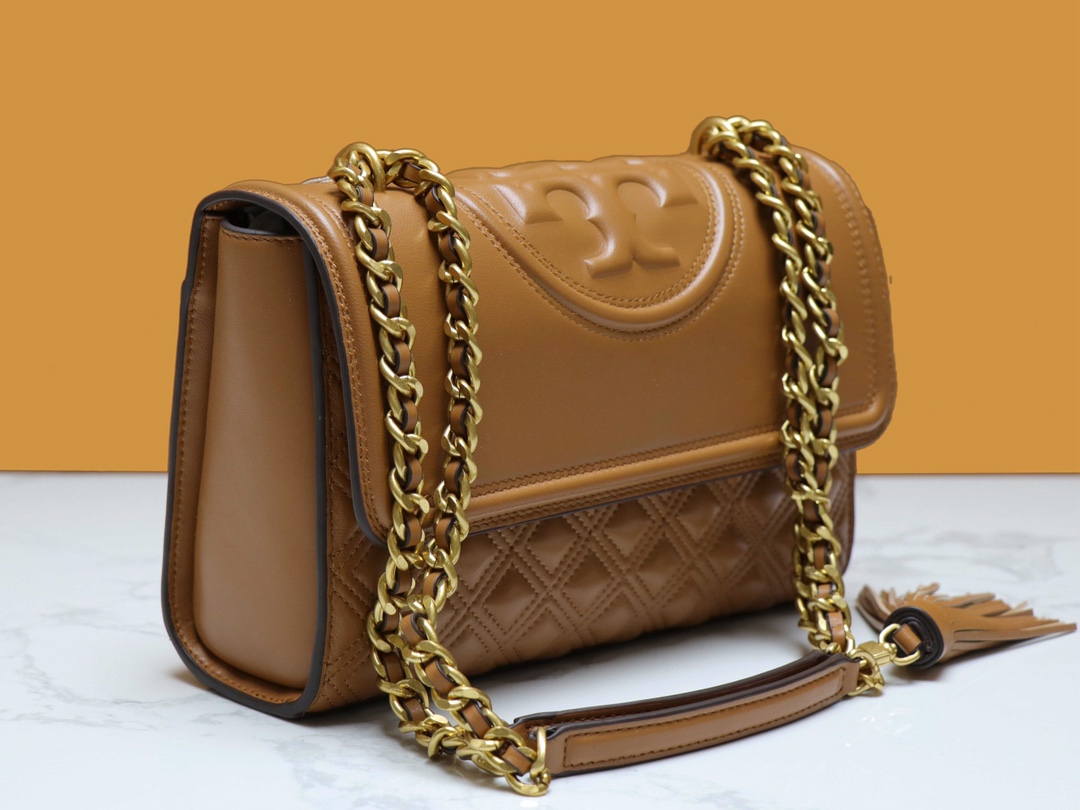 Tory Burch TB76997 新款Fleming羊皮菱格链条包