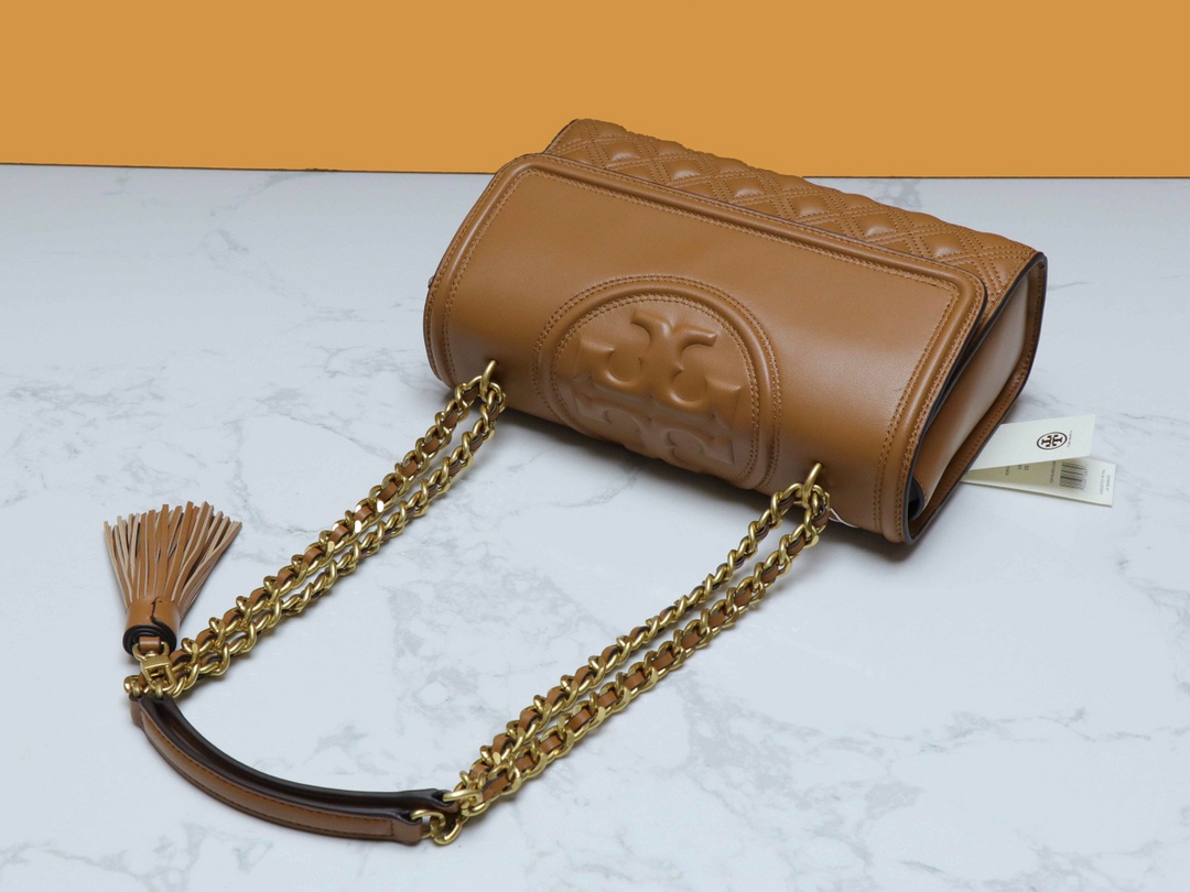 Tory Burch TB76997 新款Fleming羊皮菱格链条包