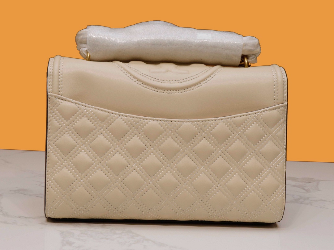 Tory Burch TB76997 新款Fleming羊皮菱格链条包