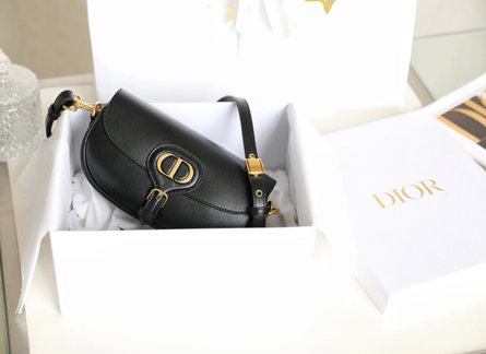 Dior Handbags Crossbody & Shoulder Bags Black Gold Vintage Cowhide Sweatpants