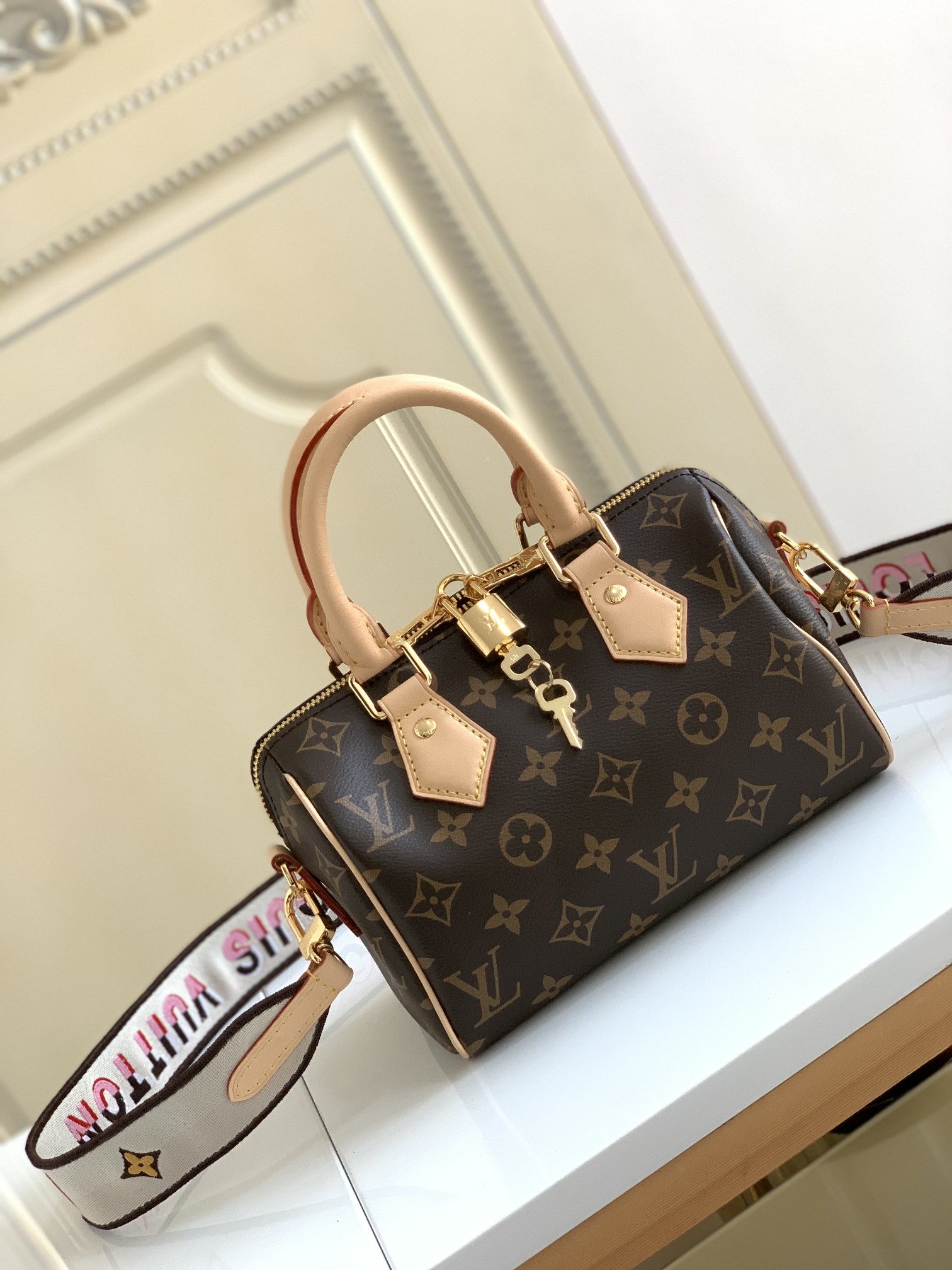 Louis Vuitton LV Speedy Bags Handbags Pink Damier Ebene Canvas Fall/Winter Collection Fashion M41114