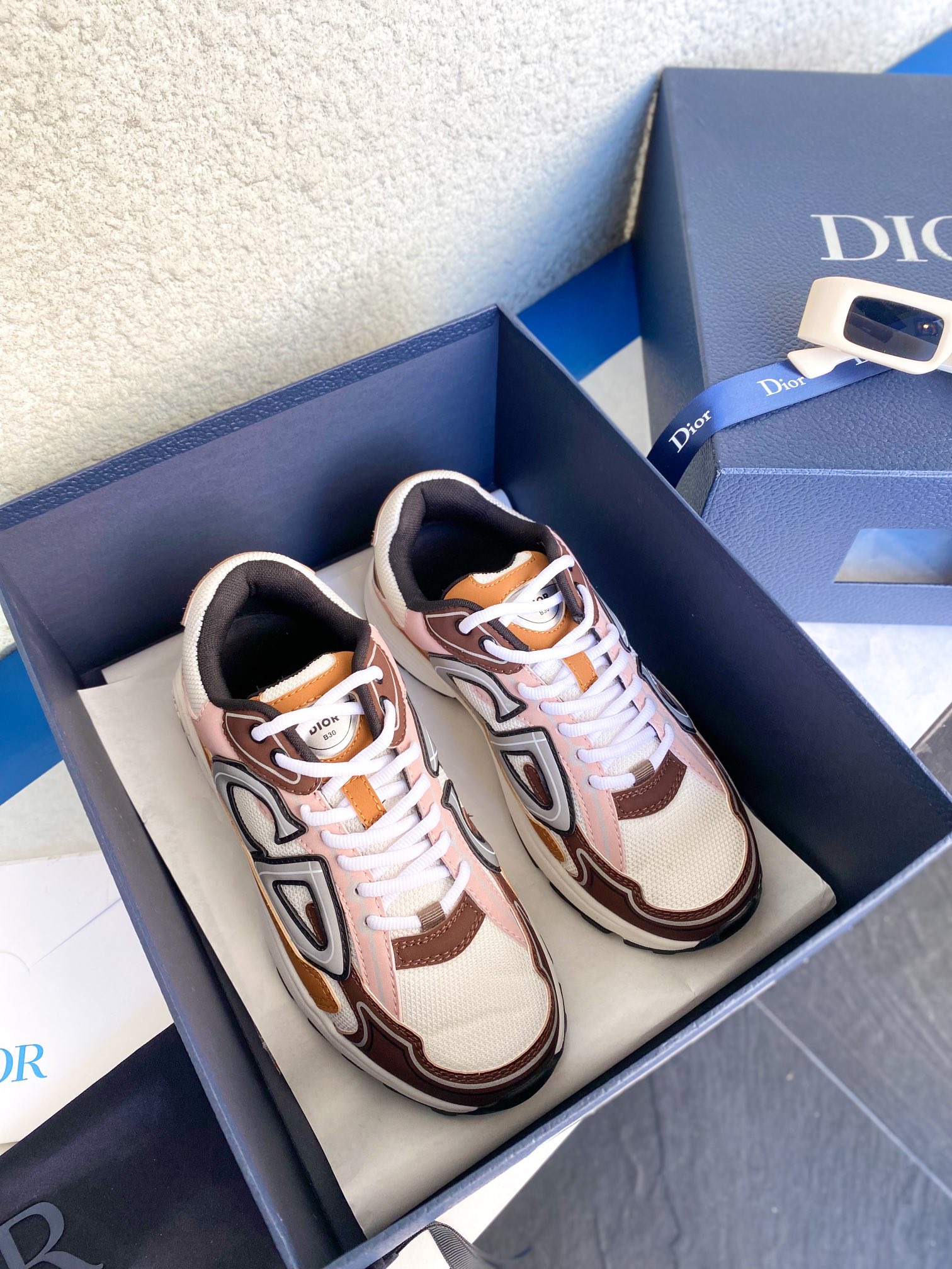 Dior 21SS新作 B30スニーカー モダンなライン テクニカルファブリック 男女兼用 ペアシューズ