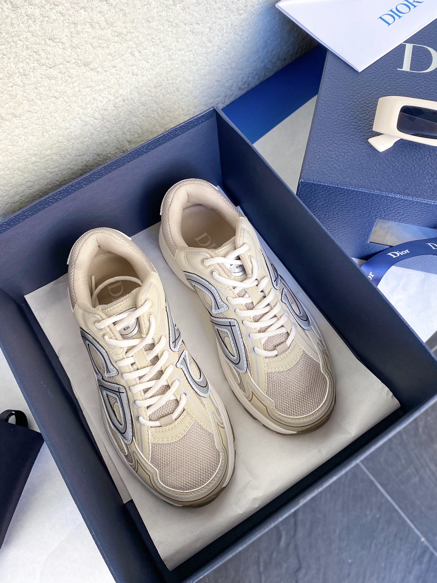 Dior 21SS nouvelle collection B30 sneakers lignes modernes tissu technique unisexe chaussures de couple