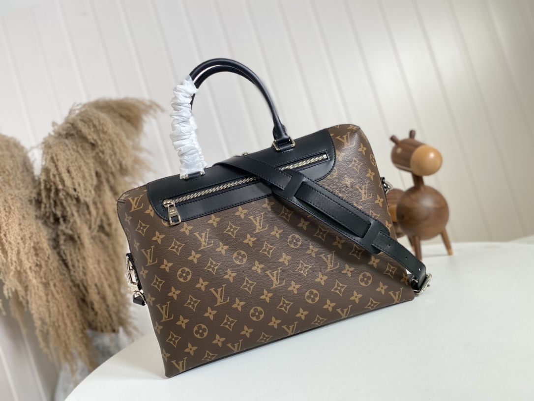 Online Store
 Louis Vuitton LV Porte-Documents Jour Briefcase Travel Bags Men Damier Cobalt Canvas Casual M54019