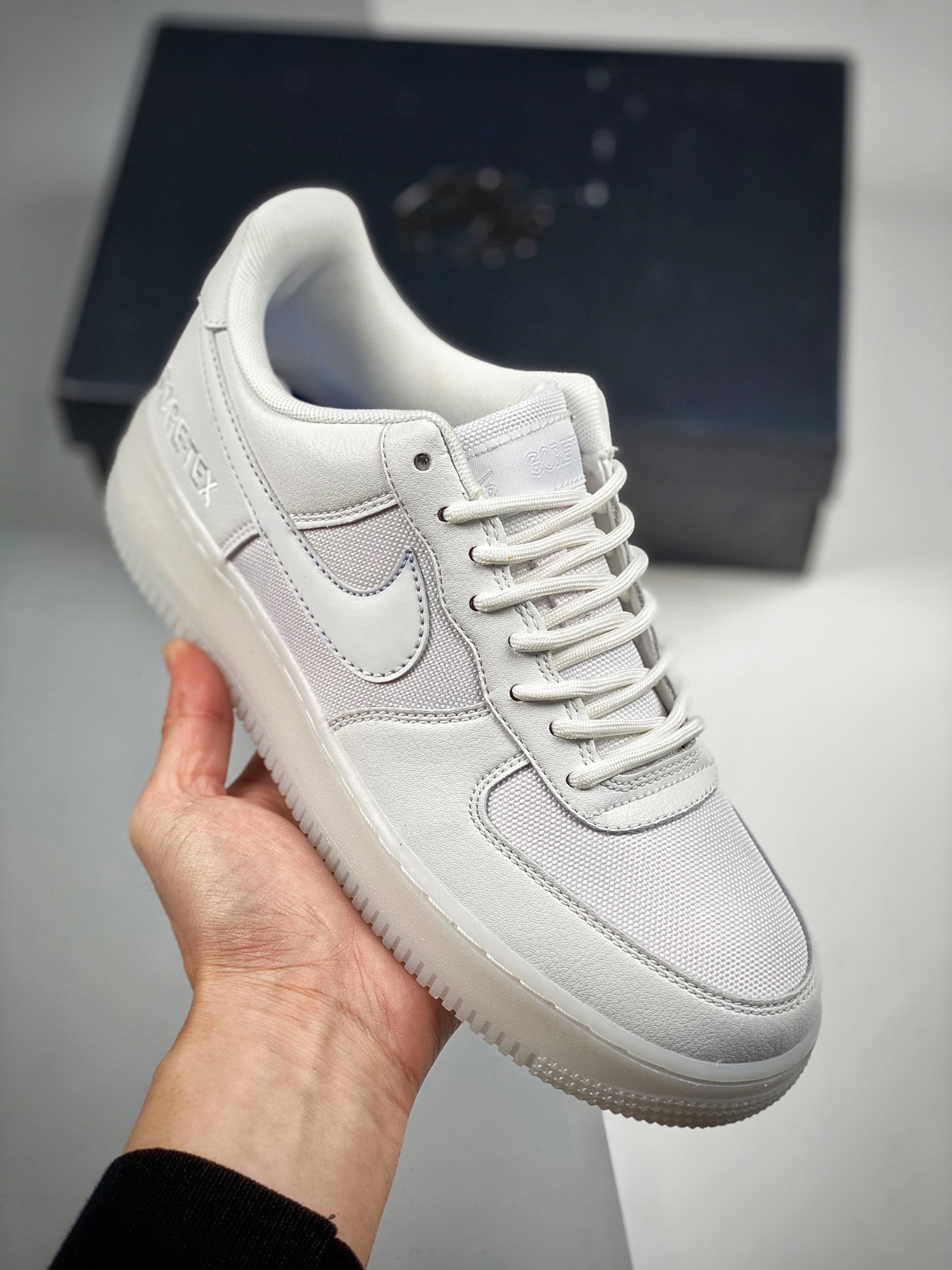 Nike Air Force 1 GTX blanco, horma y plantilla originales, crea el estilo auténtico de Air Force, enfocado en el canal …