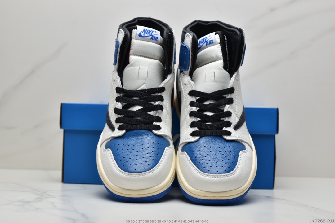 160 fragment design x Travis Scott x Nike Air Jordan 1 High OG SP”Military Blue”  DH3227-105