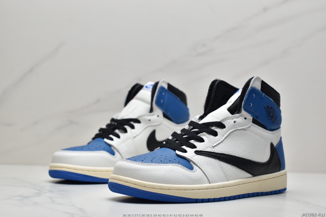 160 fragment design x Travis Scott x Nike Air Jordan 1 High OG SP”Military Blue”  DH3227-105