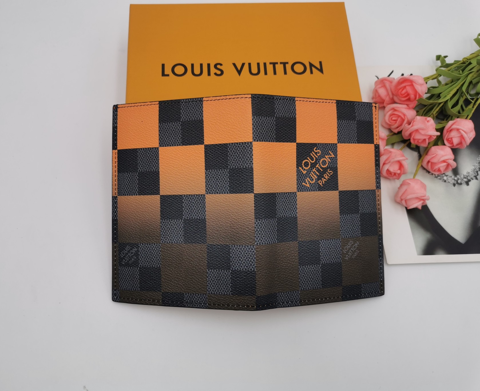 Close-up of the leather texture on the wallet.