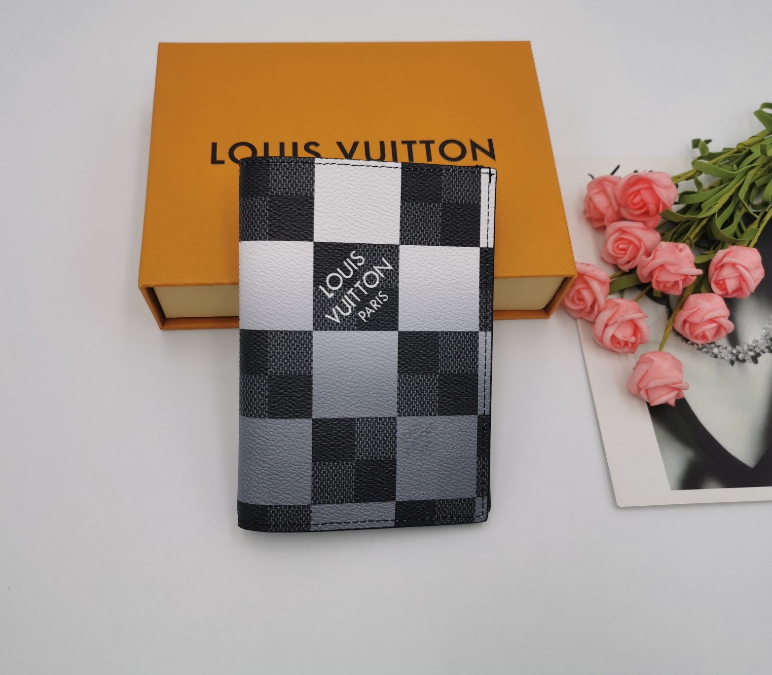 Leather passport cover front view