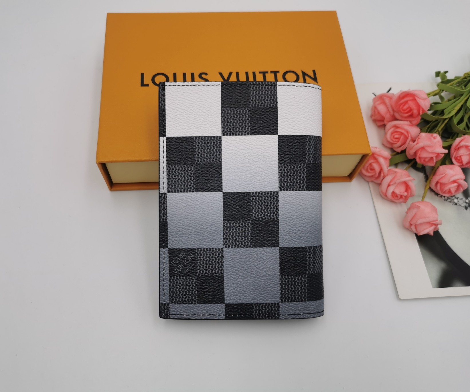 Passport cover inside compartments