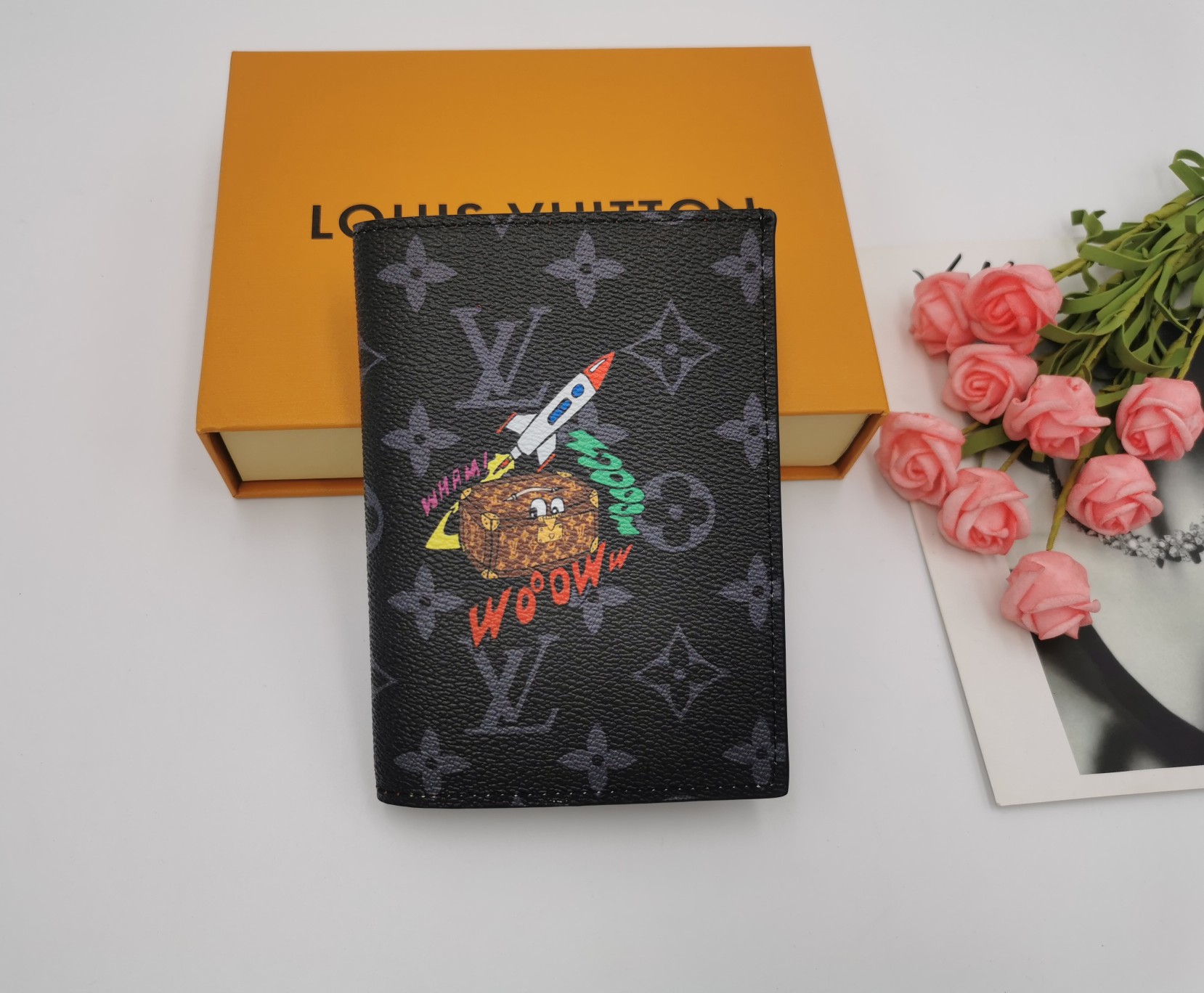 Genuine leather passport wallet modern design