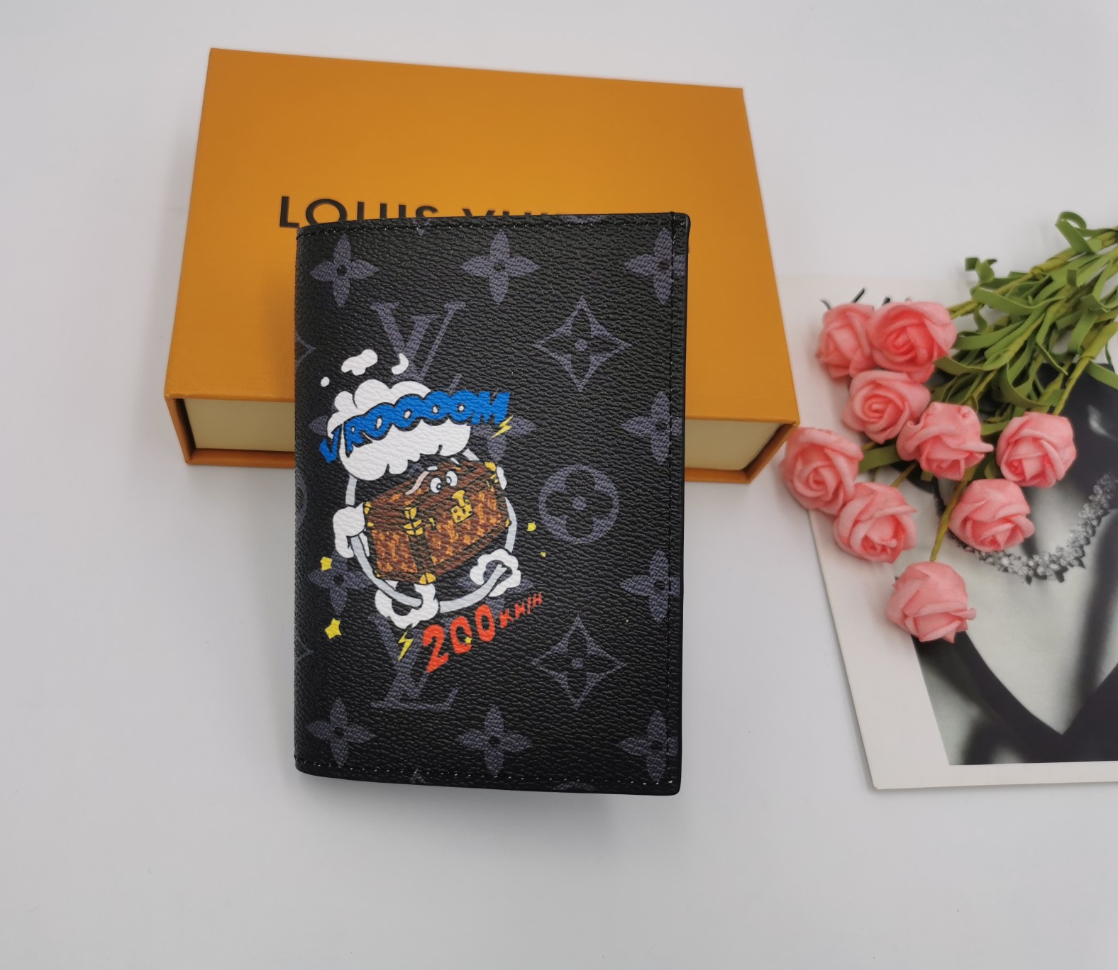Genuine leather passport holder - Front view
