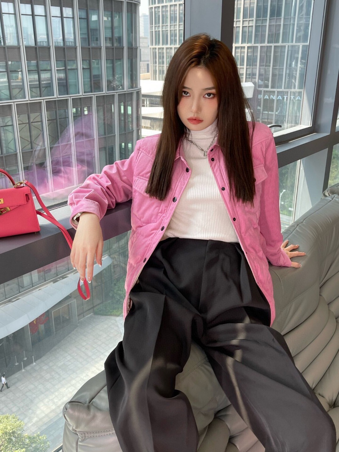 Moncler灯芯绒90鹅绒羽绒外套