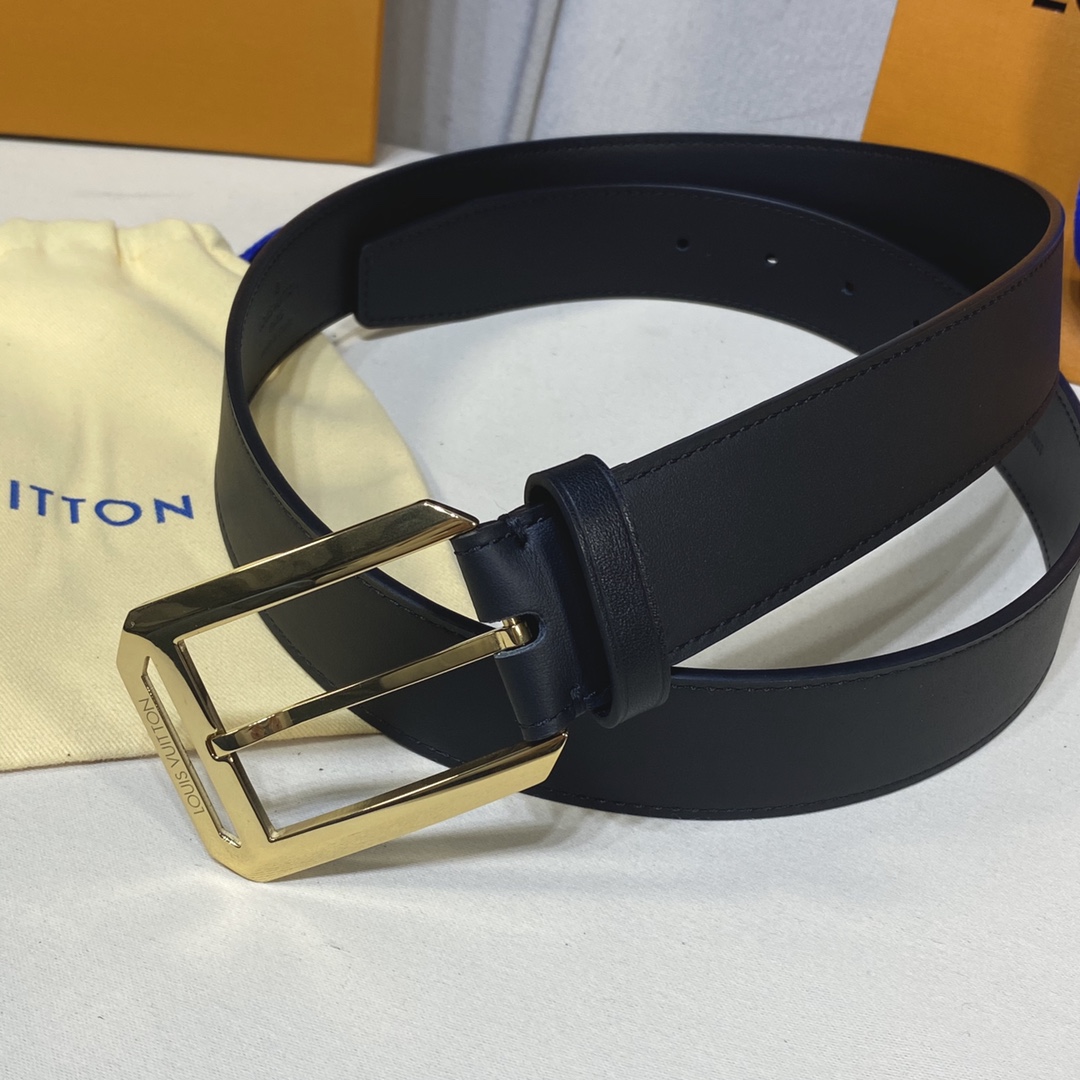 Louis Vuitton Belts Men Calfskin Cowhide