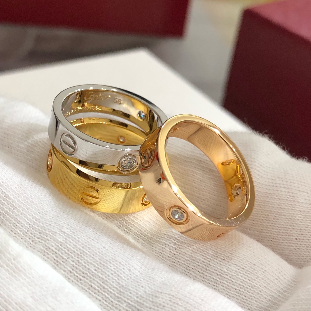 Love Collection Wide 3-Diamond Ring (Includes Full Packaging - Comprehensive 2