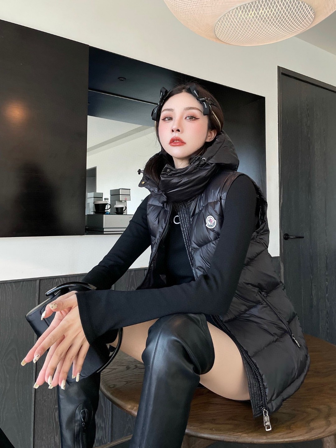 moncler90白鸭绒羽绒服马甲外