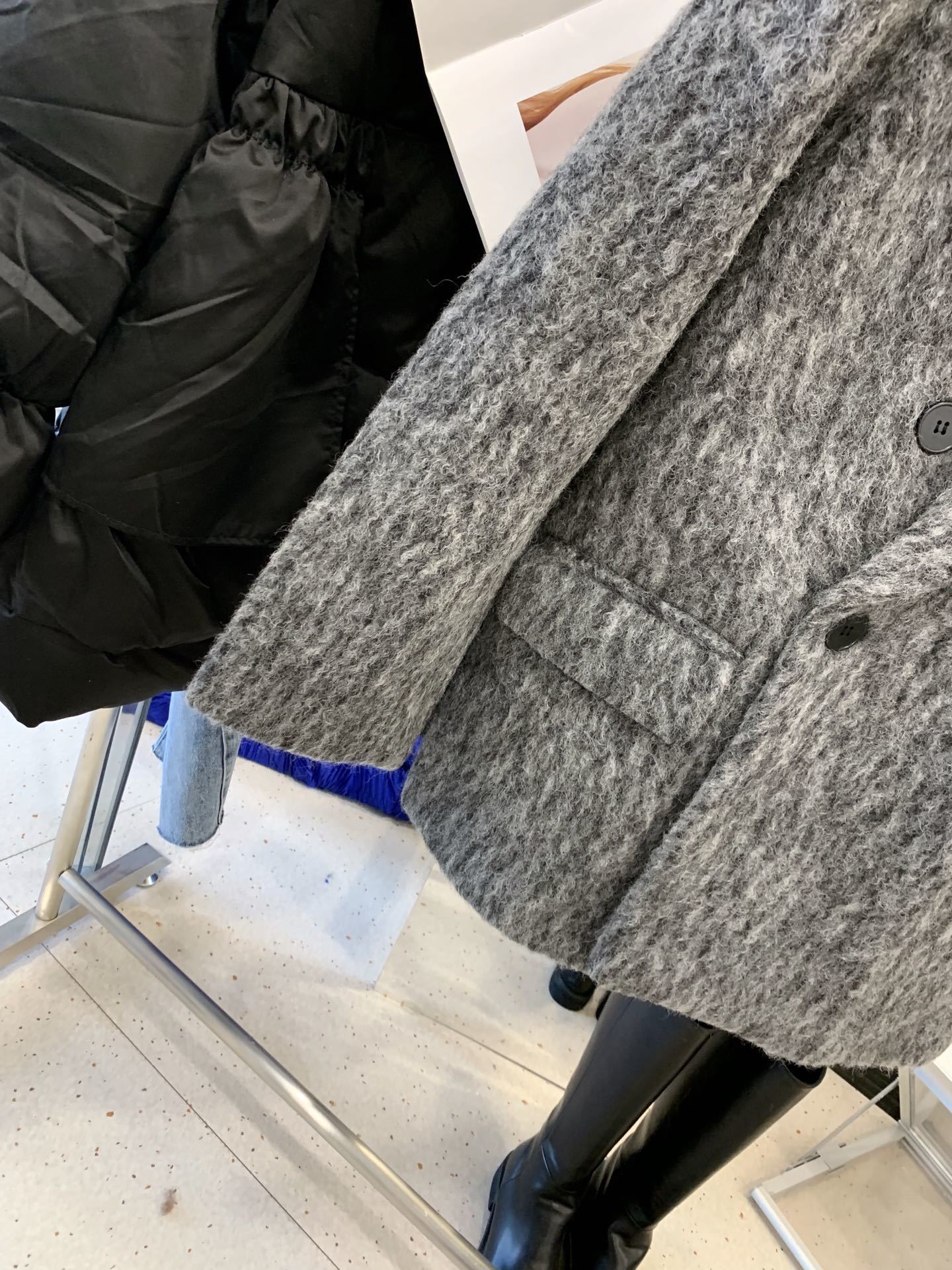 chanel羊驼绒财阀千金外套s肩宽