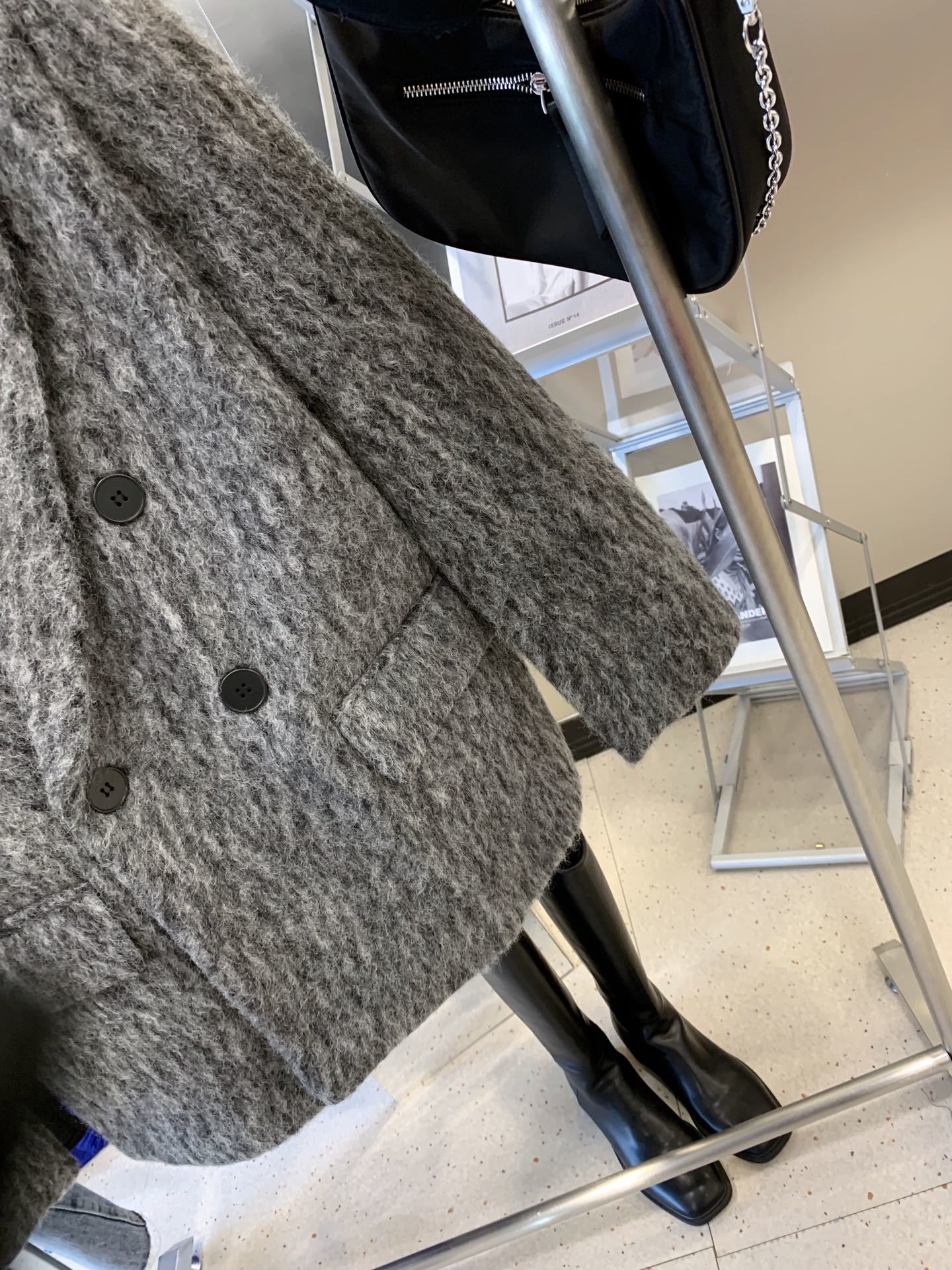 chanel羊驼绒财阀千金外套s肩宽