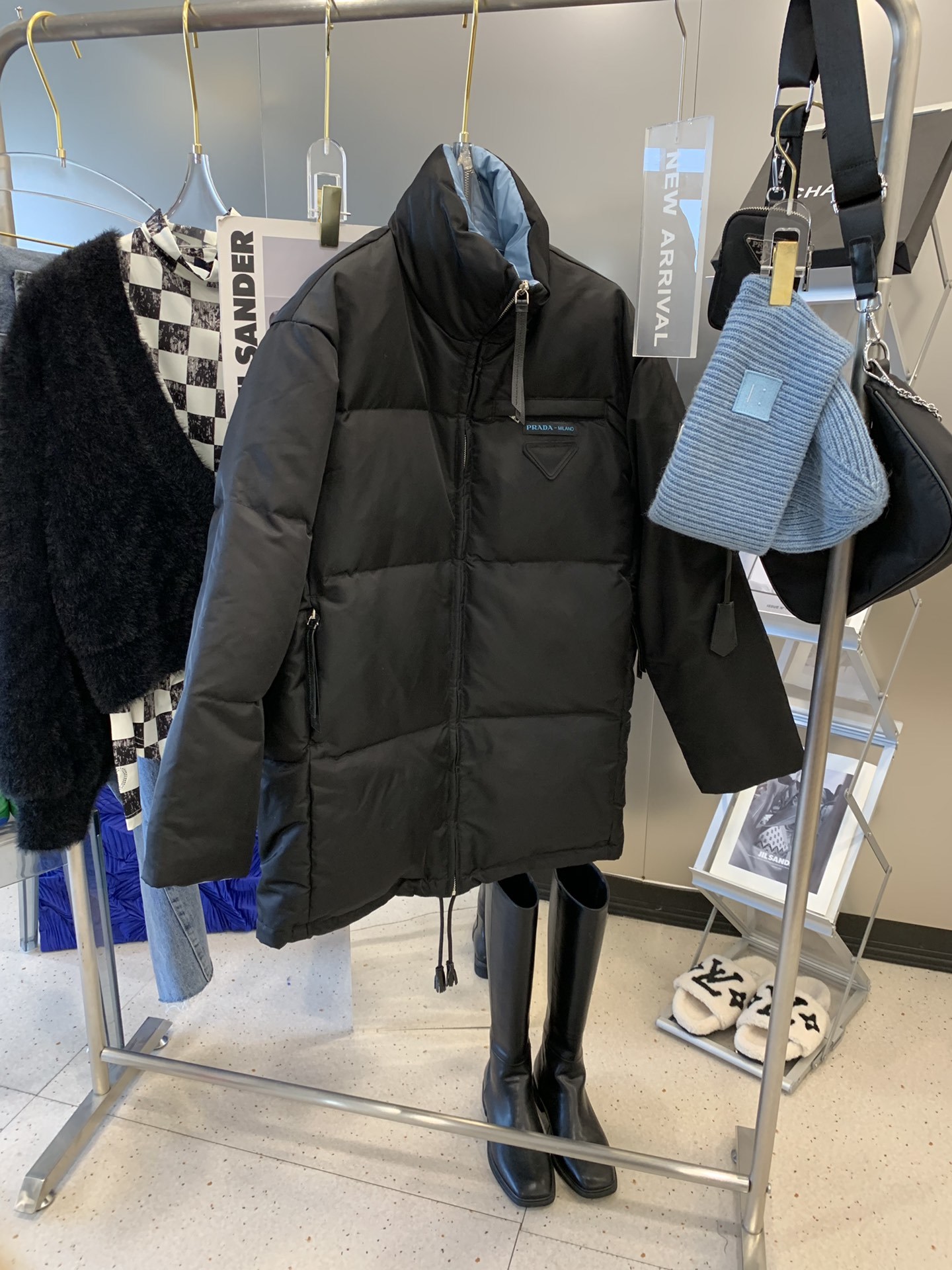 p家三角标中长羽绒服s肩宽50胸围1