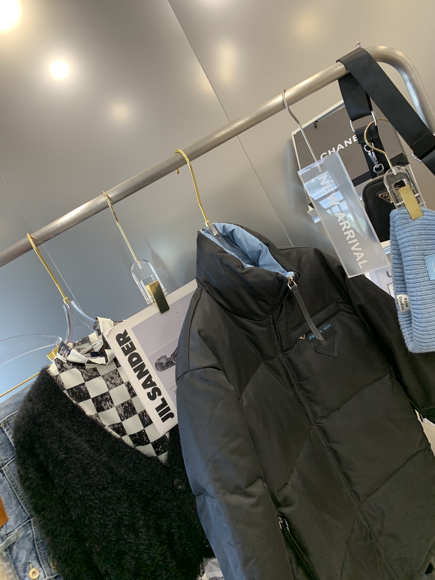 p家三角标中长羽绒服s肩宽50胸围1