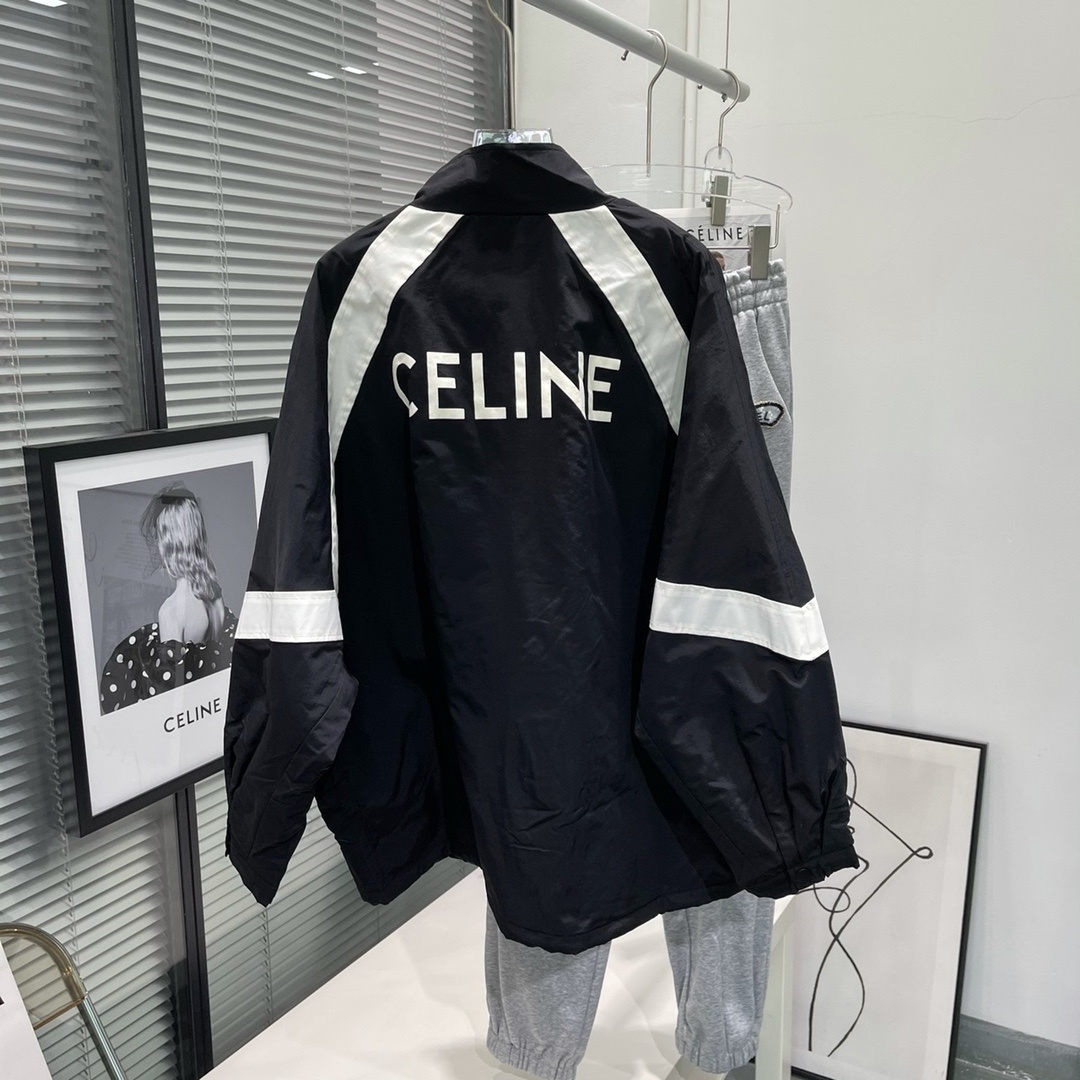 celine后背字母棉服外套面料涤纶