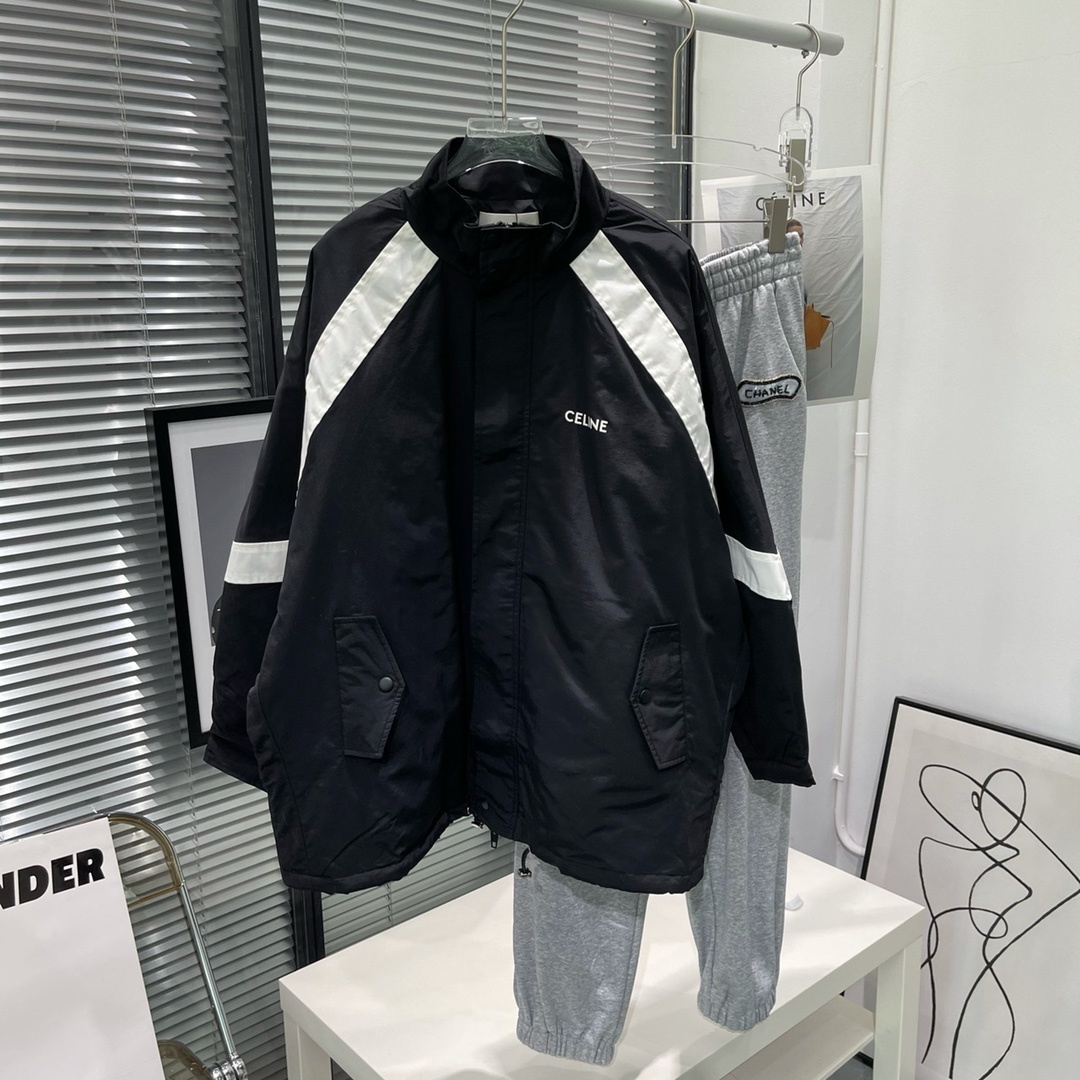 celine后背字母棉服外套面料涤纶