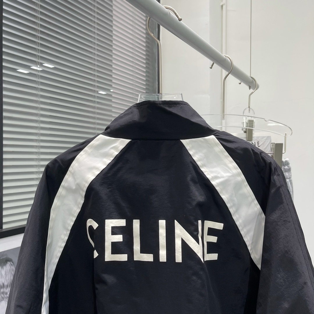 celine后背字母棉服外套面料涤纶