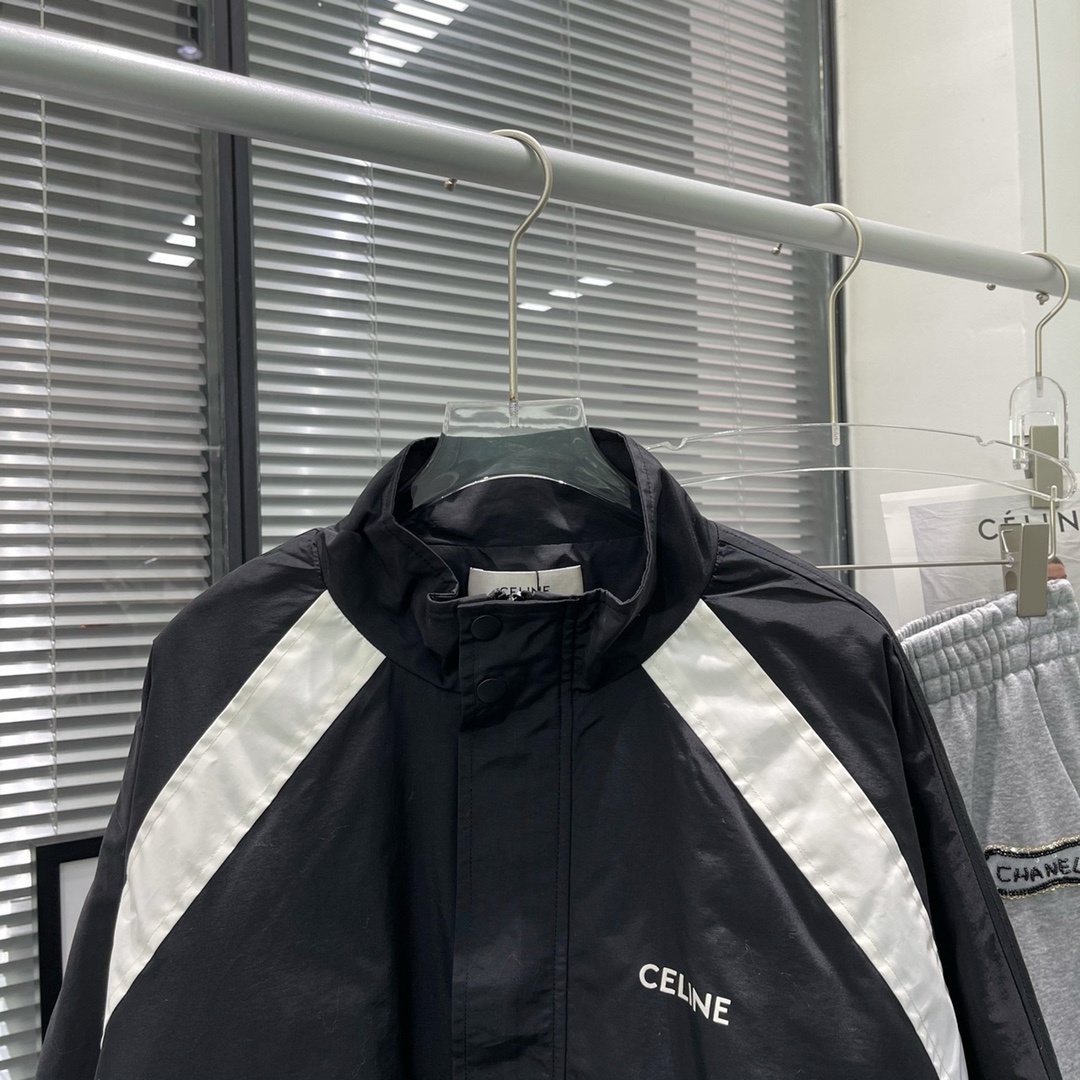 celine后背字母棉服外套面料涤纶