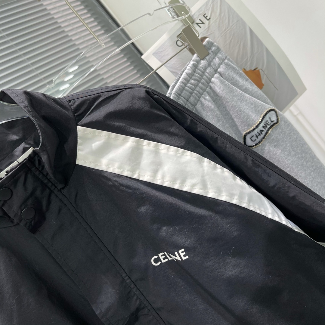 celine后背字母棉服外套面料涤纶