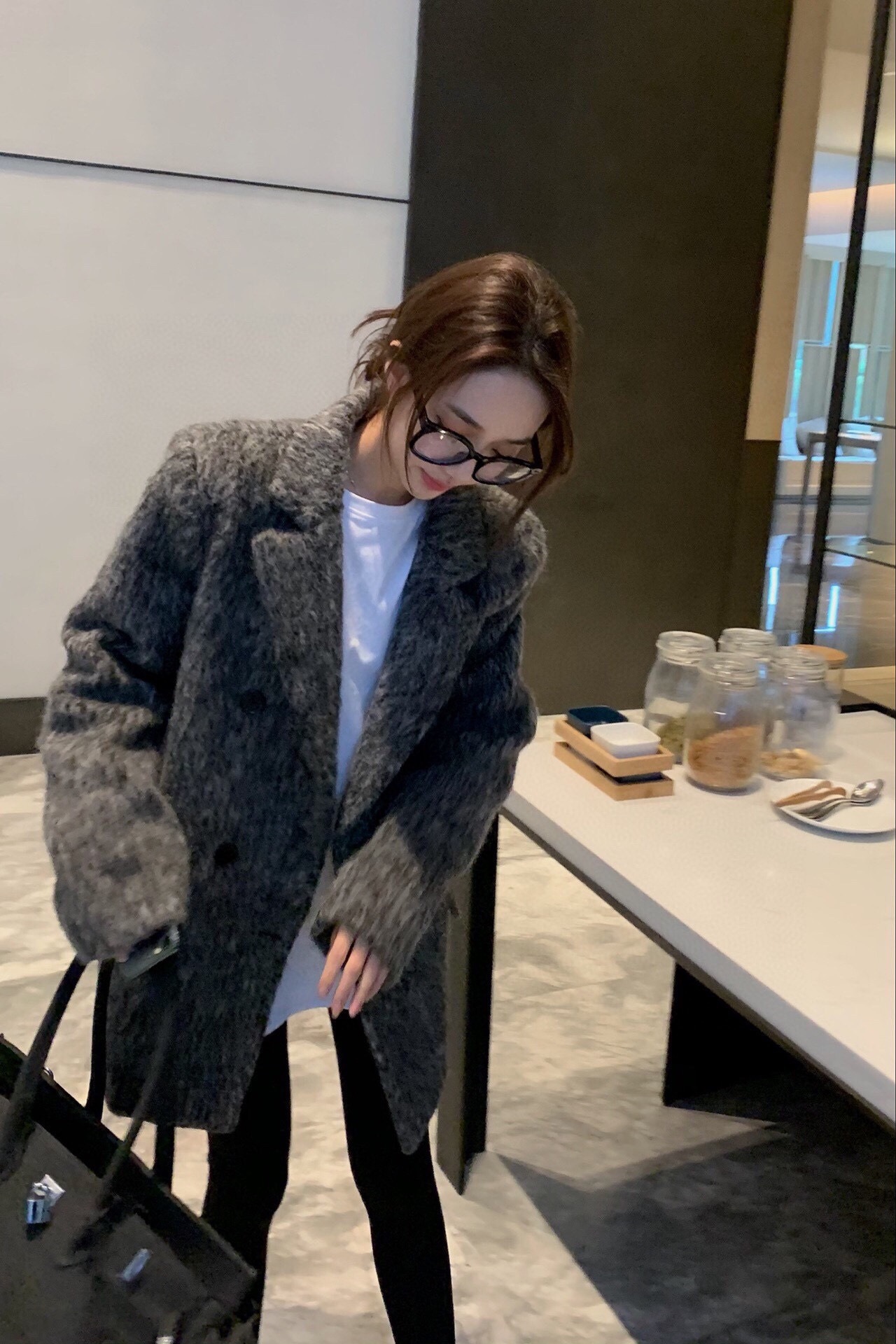 chanel羊驼绒财阀千金外套s肩宽