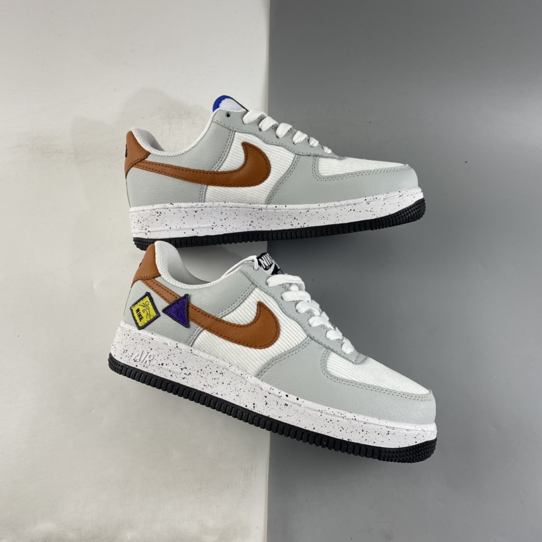 P160  NIKE Air Force 1 BG ”ACG” 灯芯绒拼色 空军一号低帮休闲板鞋 DO4657-081