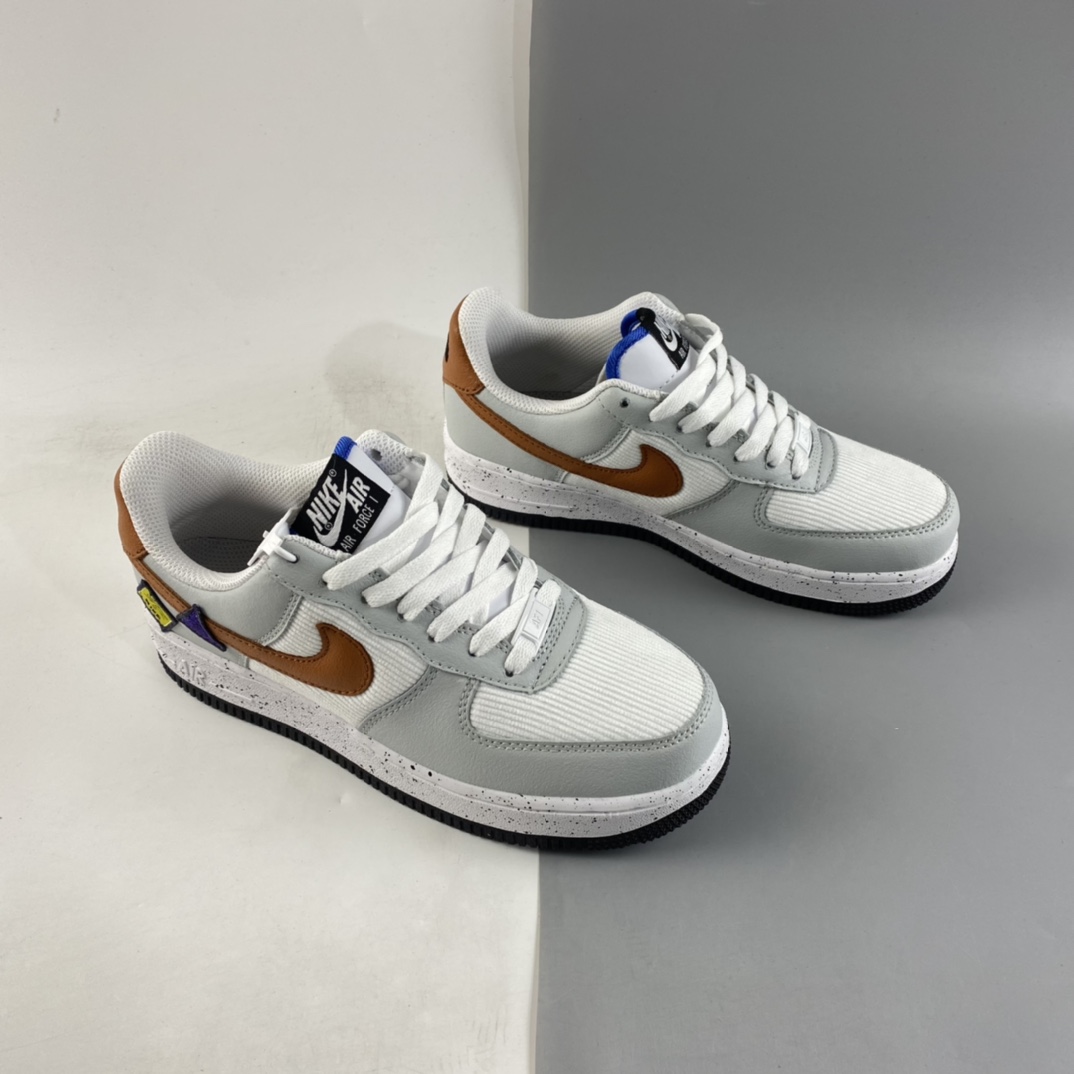 P160  NIKE Air Force 1 BG ”ACG” 灯芯绒拼色 空军一号低帮休闲板鞋 DO4657-081