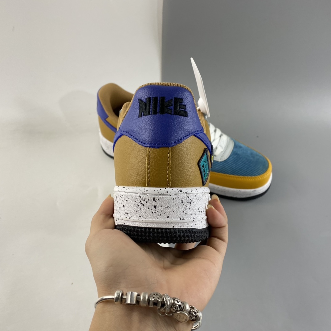 P160  NIKE Air Force 1 BG ”ACG” 灯芯绒拼色 空军一号低帮休闲板鞋 DO4657-740