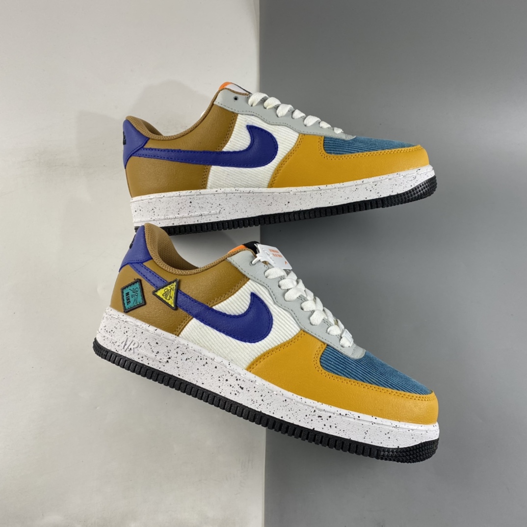 P160  NIKE Air Force 1 BG ”ACG” 灯芯绒拼色 空军一号低帮休闲板鞋 DO4657-740
