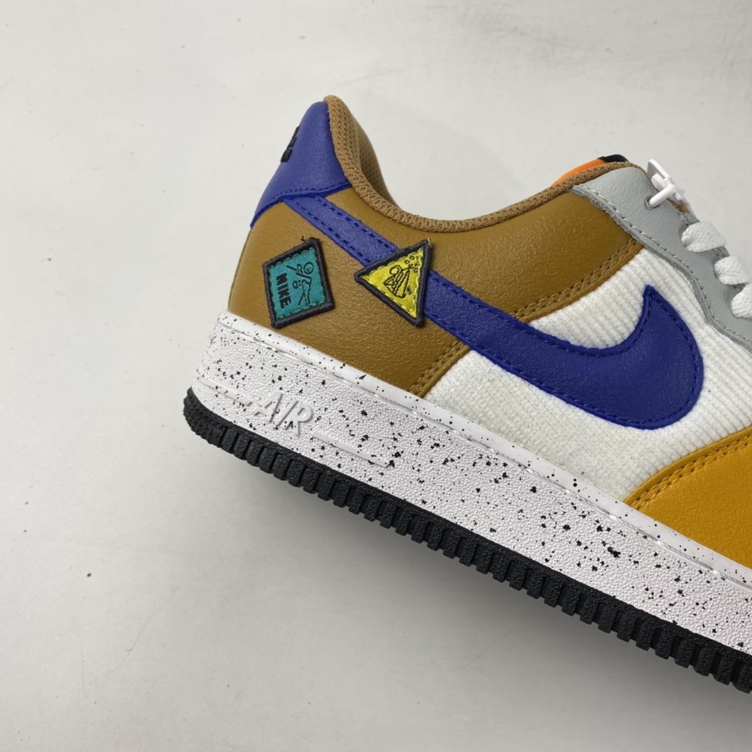 P160  NIKE Air Force 1 BG ”ACG” 灯芯绒拼色 空军一号低帮休闲板鞋 DO4657-740