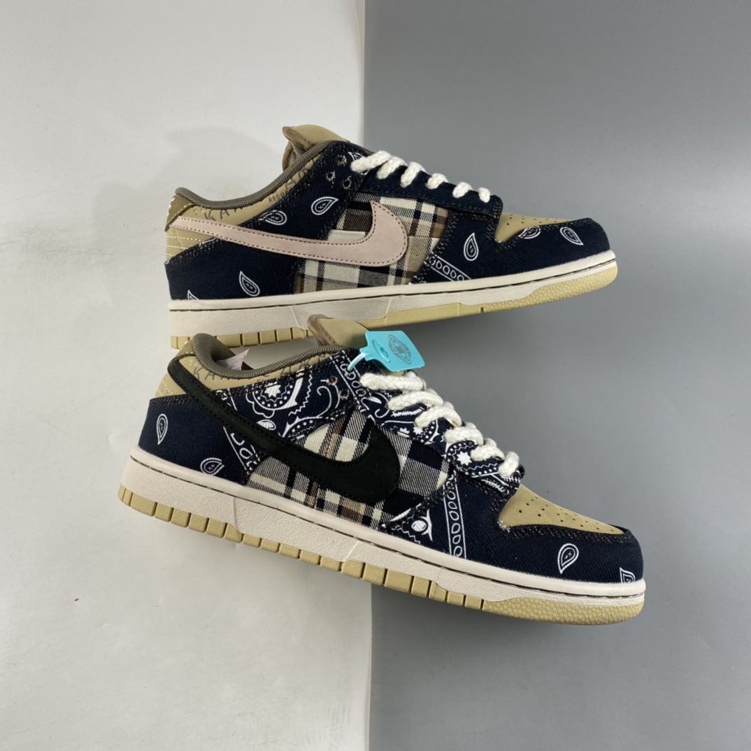 P240 Travis Scott x Nike SB Dunk Low”Jackboys”扣篮系列低帮经典百搭休闲运动板鞋“TS联名腰果花白土黄” CT5053-001