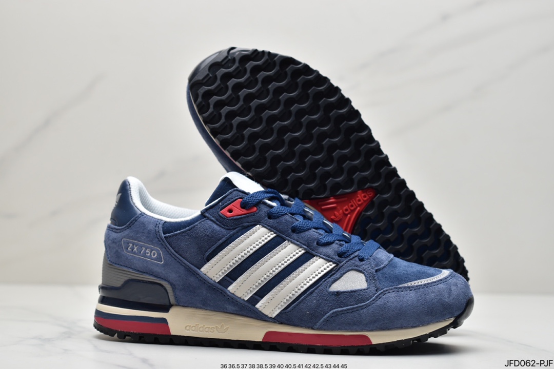 170 Adidas三叶草 Originals ZX750系列运动慢跑鞋 D65229