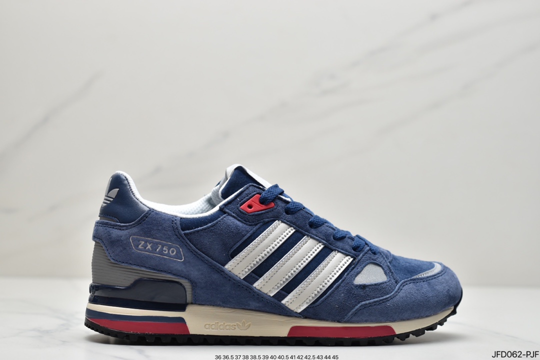 170 Adidas三叶草 Originals ZX750系列运动慢跑鞋 D65229