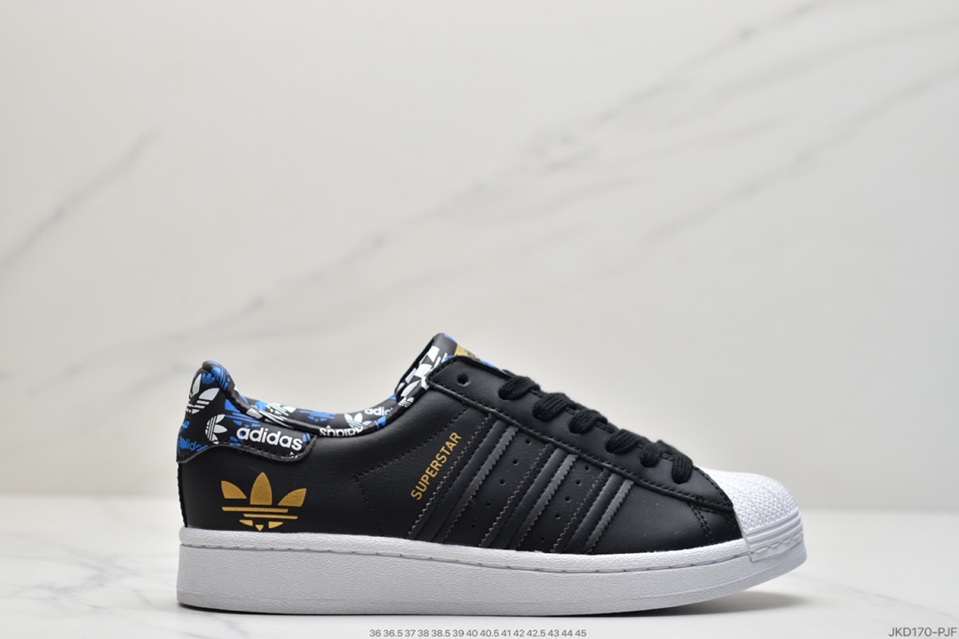 160 adidas Originals Superstar”White/Blue And White Porcelain”板鞋HO0186