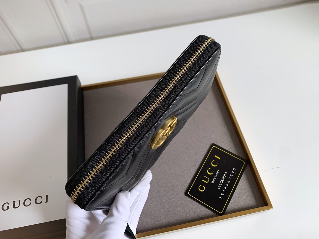 Gucci Soho レディース クラシック ラウンドファスナー財布